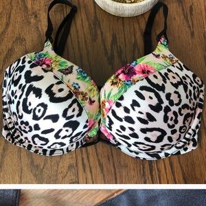 Victoria’s Secret - Plunge Bra Leopard & Floral